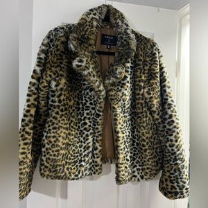 Ashley by 26 International Women's Animal Print Teddy Jacket